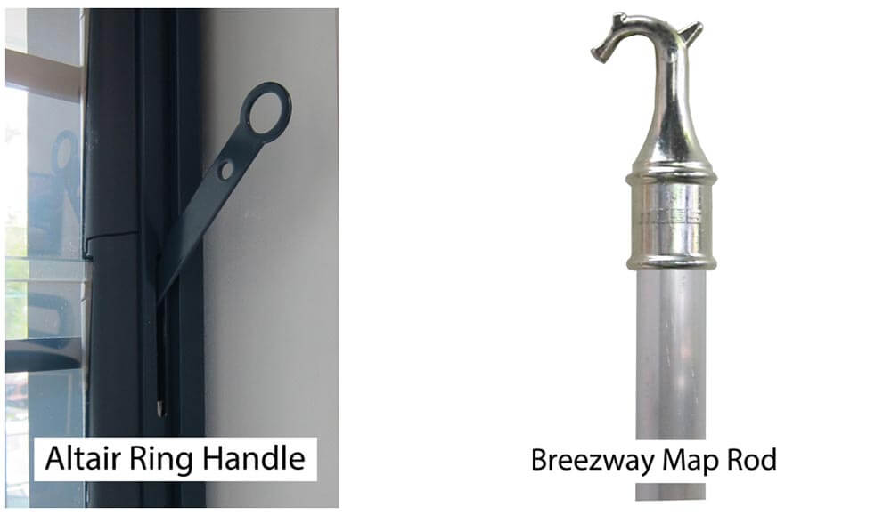 Automated Windows are Best for High Level Natural Ventilation-
Map Rod and ring handle