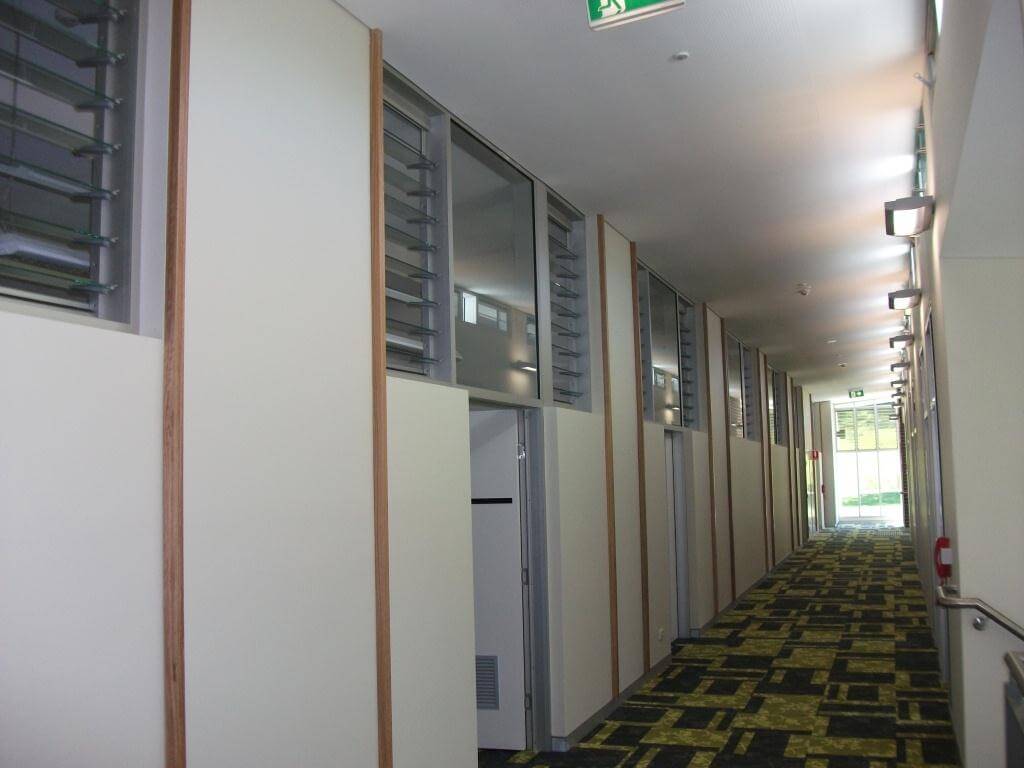 Breezway louvres in corridor above doors