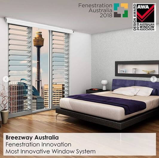 Breezway Wins Most Innovative Window System Design Award for 2018-
AWA Award