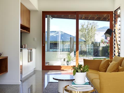 Nundah house hallway with Breezway Louvre Windows