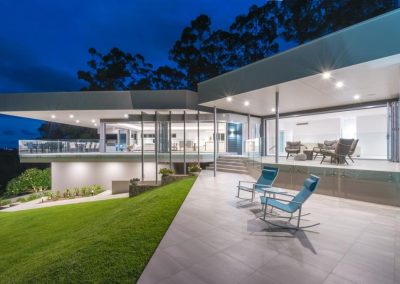 Outdoor perspective of buderim house with Breezway louvres