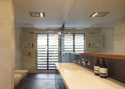 Bathroom with Breezway Louvres allows steam to escape